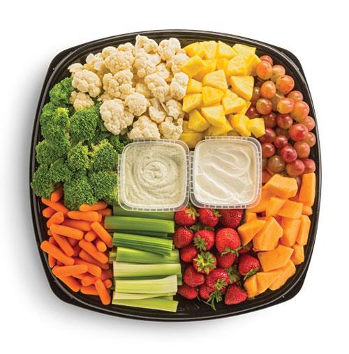 Fruit and online veggie platter